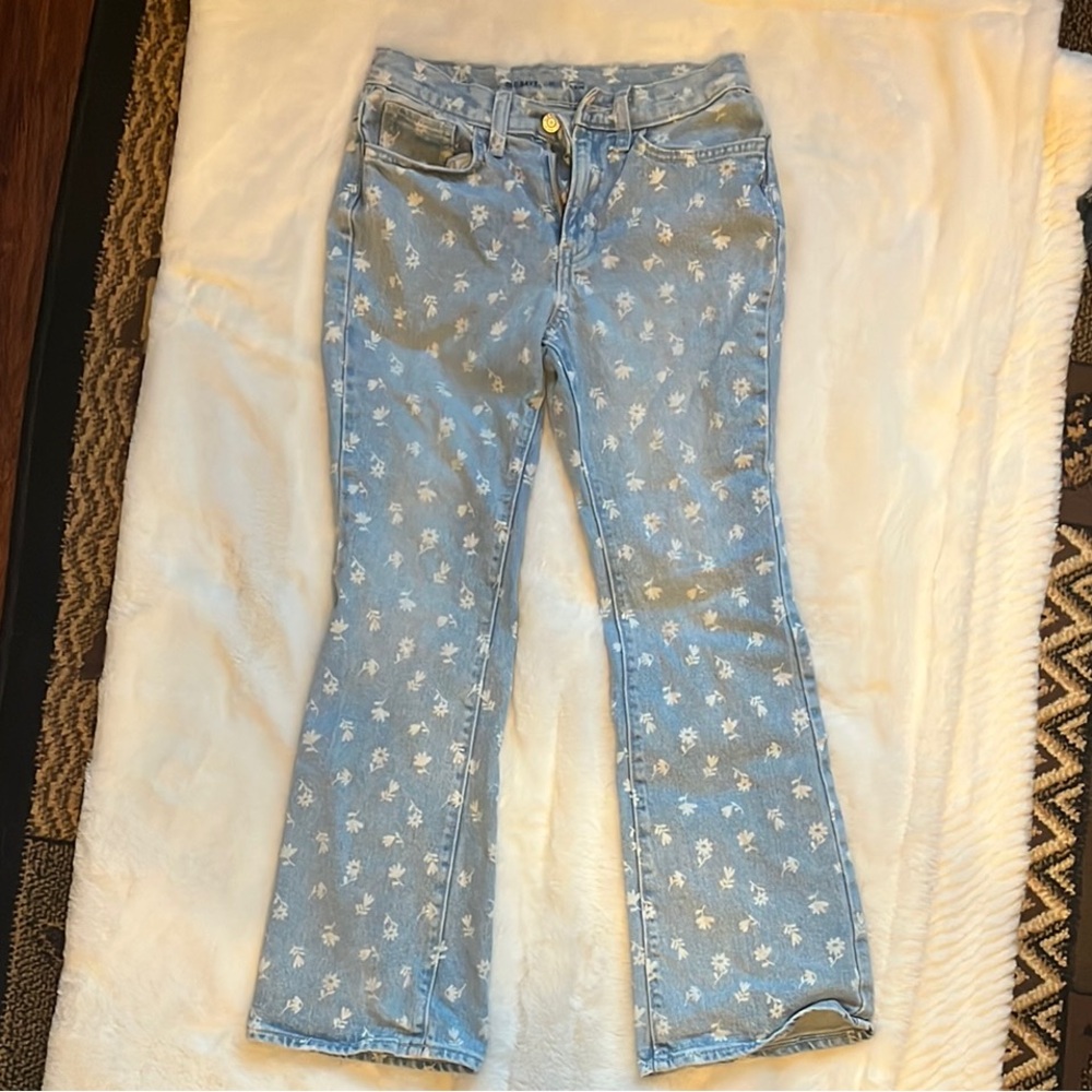 Old Navy Kids Light Blue Floral Jeans